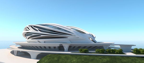 conceptual stadium 3d model