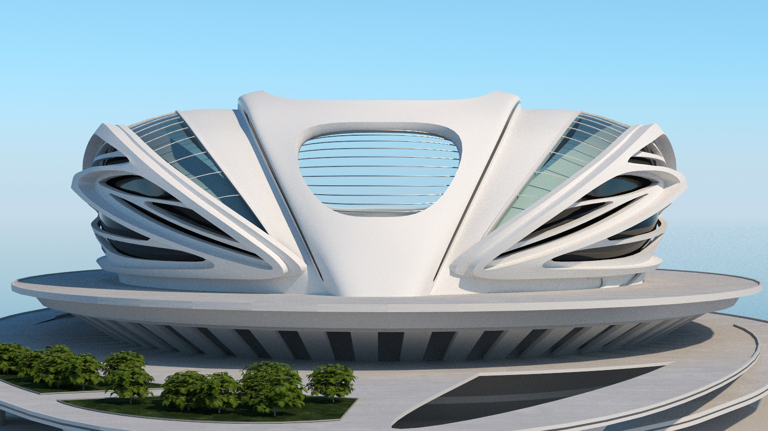 conceptual stadium 3d model