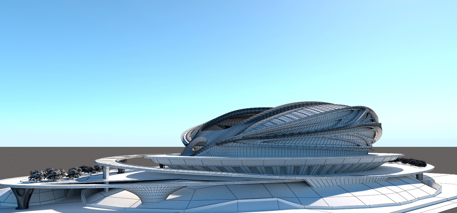 conceptual stadium 3d model