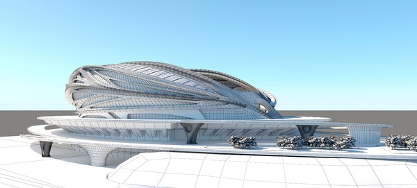 conceptual stadium 3d model