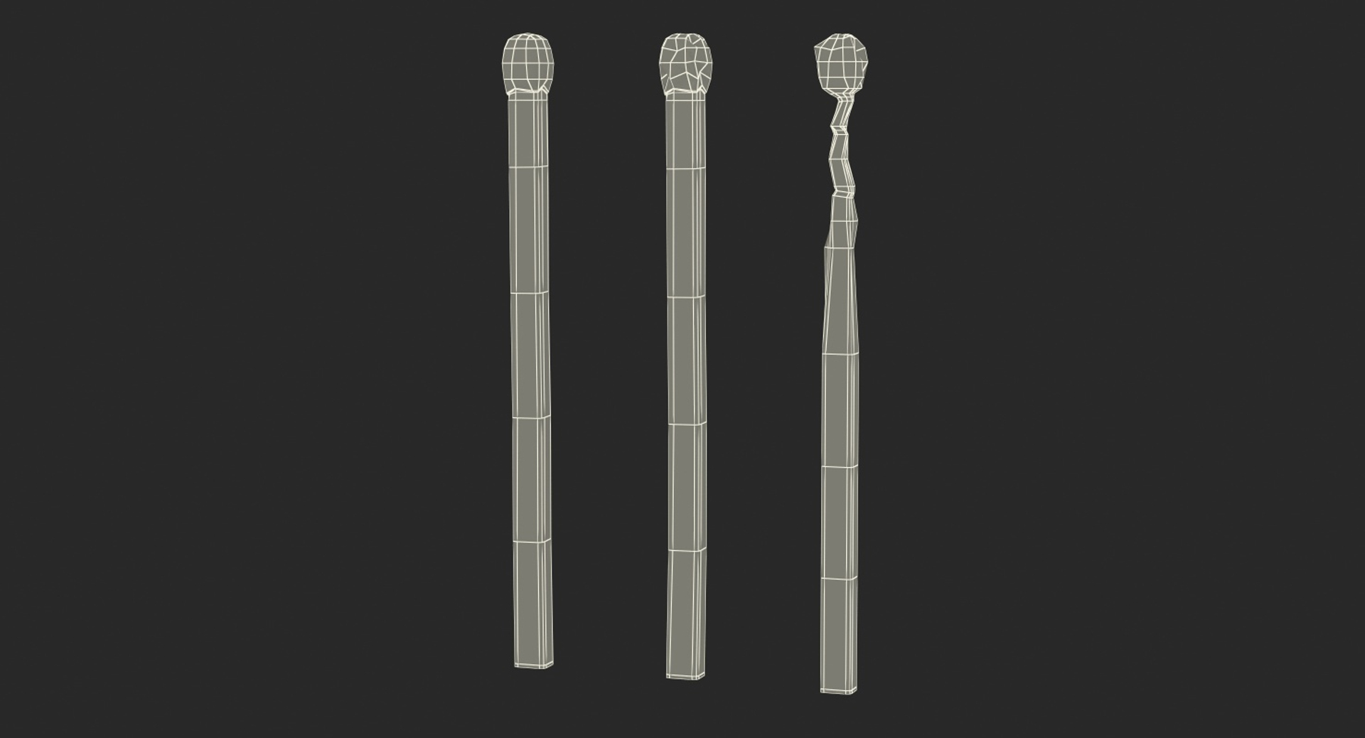 Wooden Match Sticks Model - TurboSquid 1384191