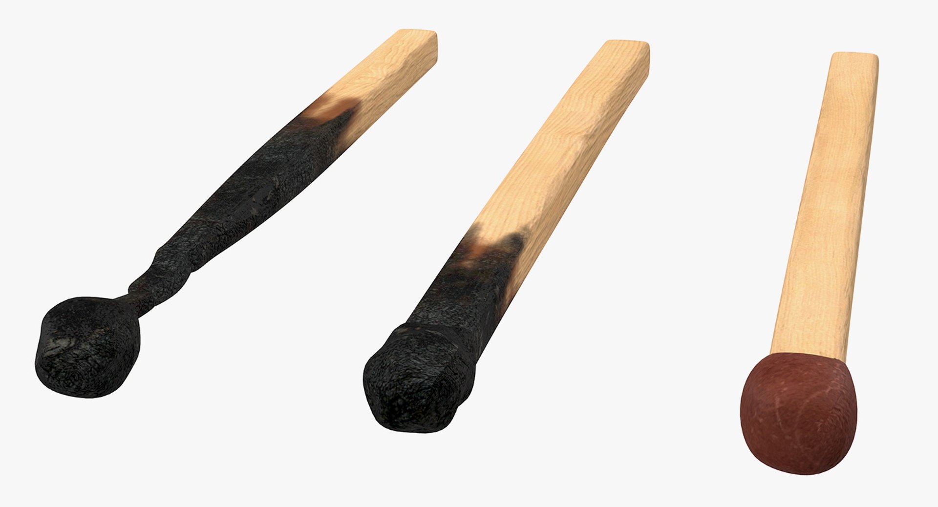 Wooden Match Sticks Model - TurboSquid 1384191