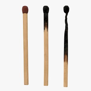 wooden match sticks model