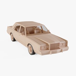 3D 1989 Lincoln Town Car