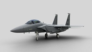 3D Aircraft F-15E Strike Eagle 4k