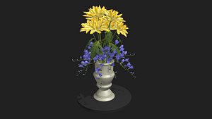 Flowers in a vase 3D model