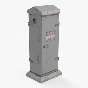 3D Old Slim Railway Relay Cabinet model