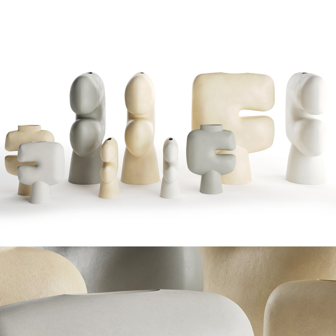 3D Vases 101 Copenhagen set 03 model - TurboSquid 2035964