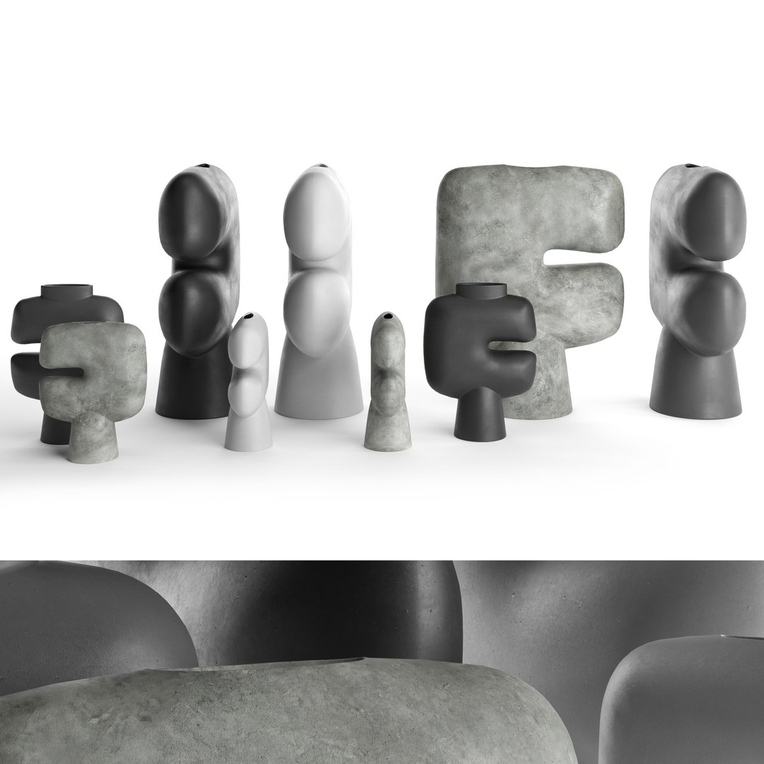 3D Vases 101 Copenhagen set 03 model - TurboSquid 2035964