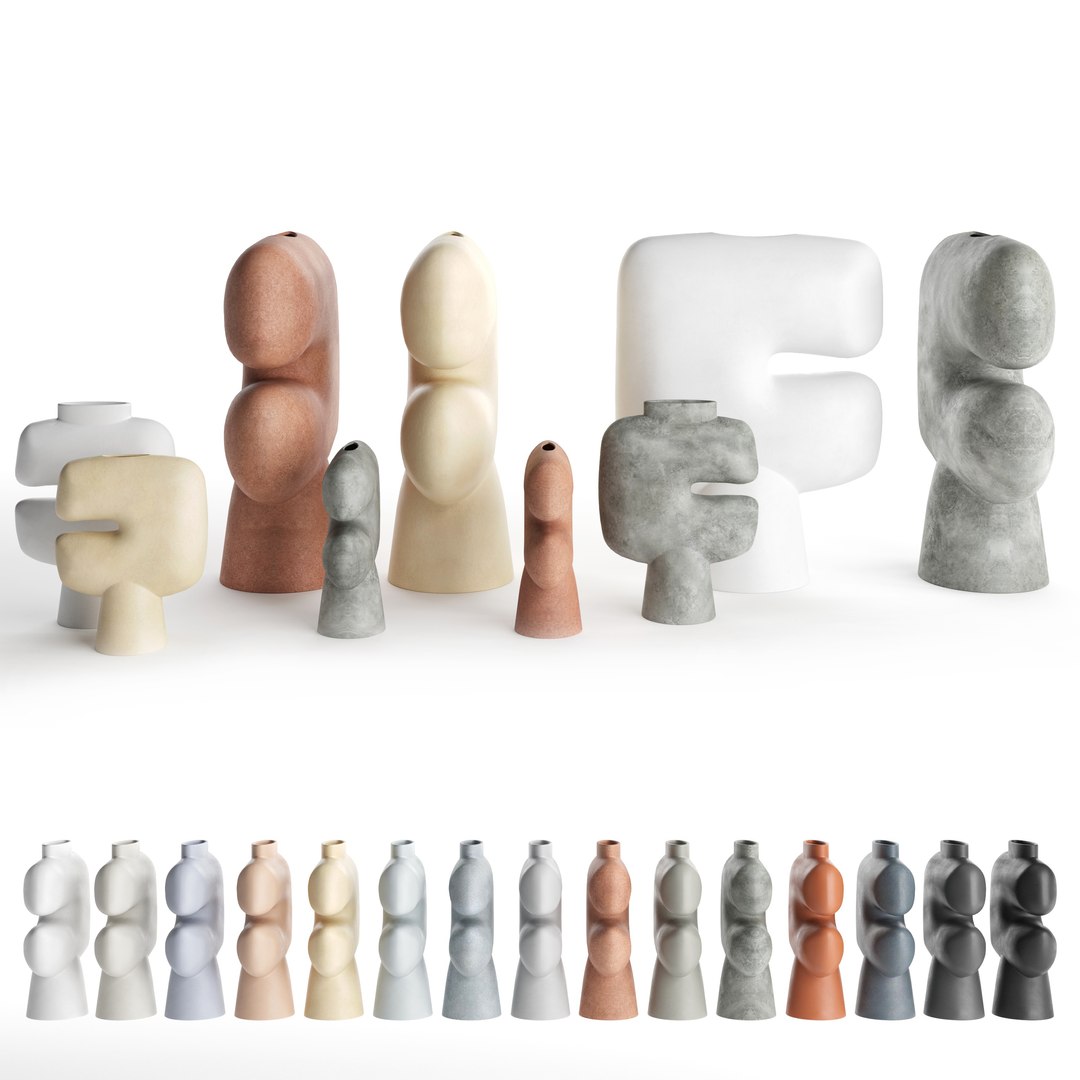 3D Vases 101 Copenhagen set 03 model - TurboSquid 2035964