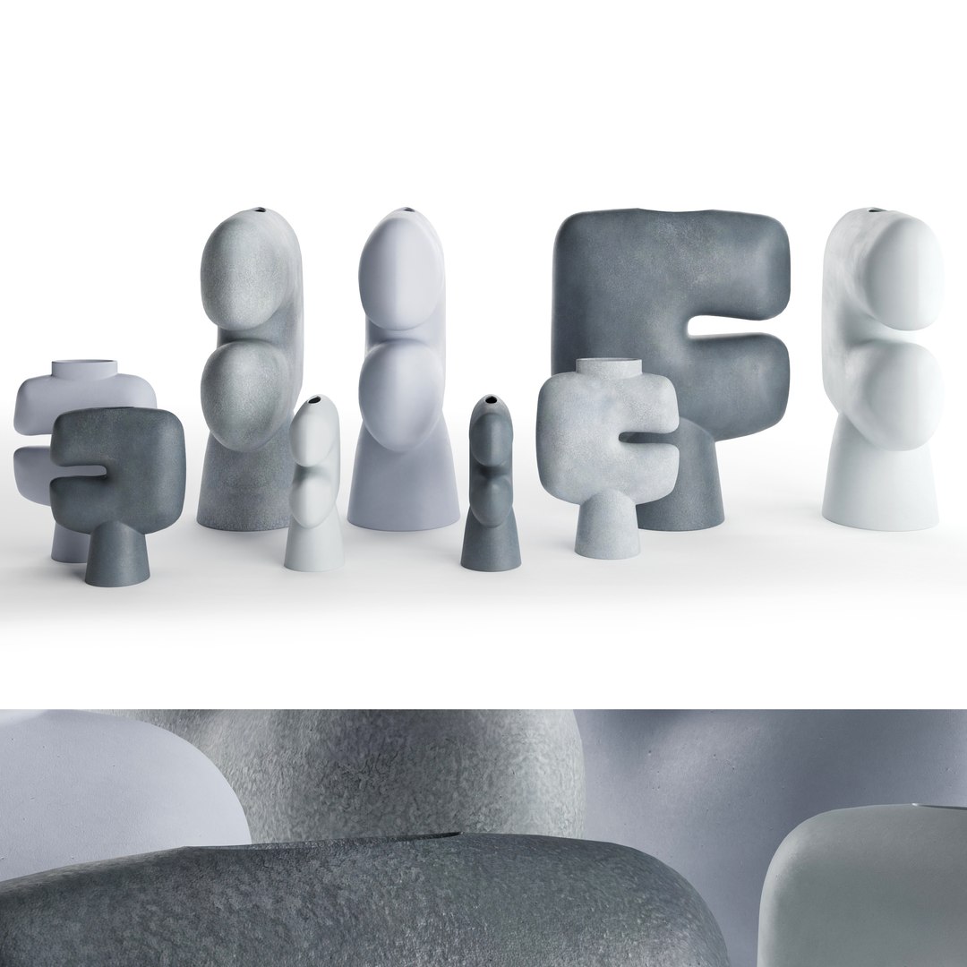 3D Vases 101 Copenhagen set 03 model - TurboSquid 2035964