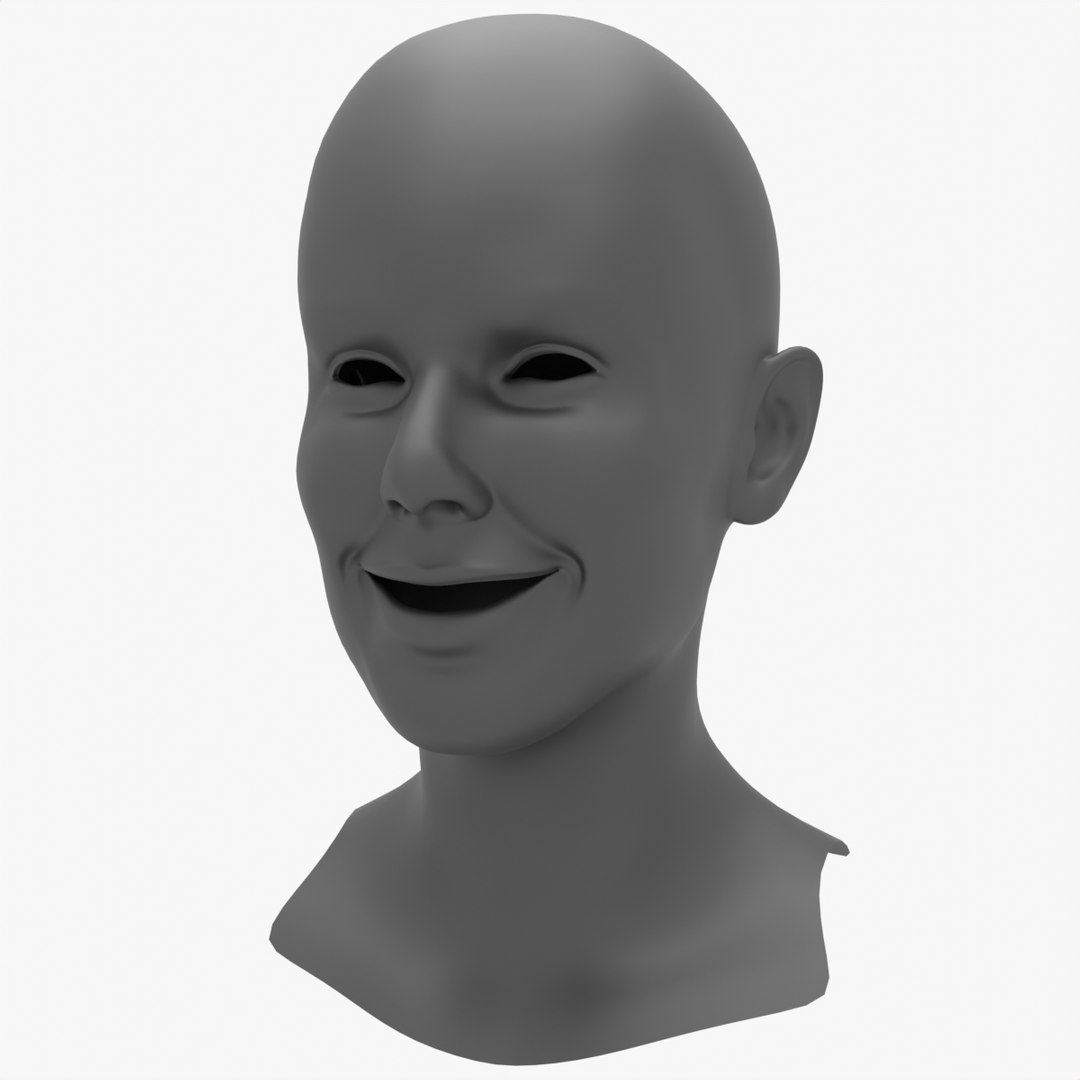 Free 3D Female Head Base - TurboSquid 2381316