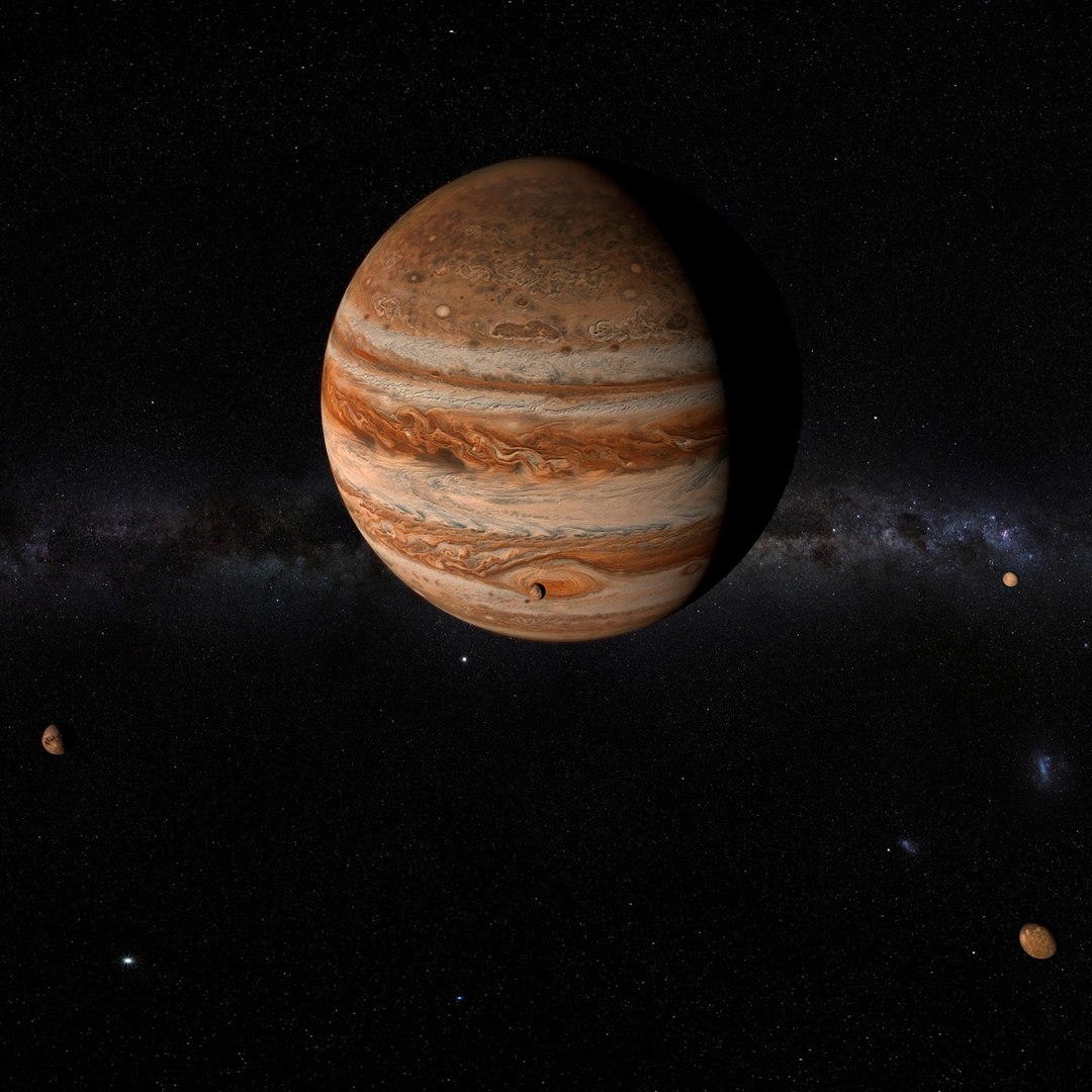 C4d Jupiter Moons 4k Planet
