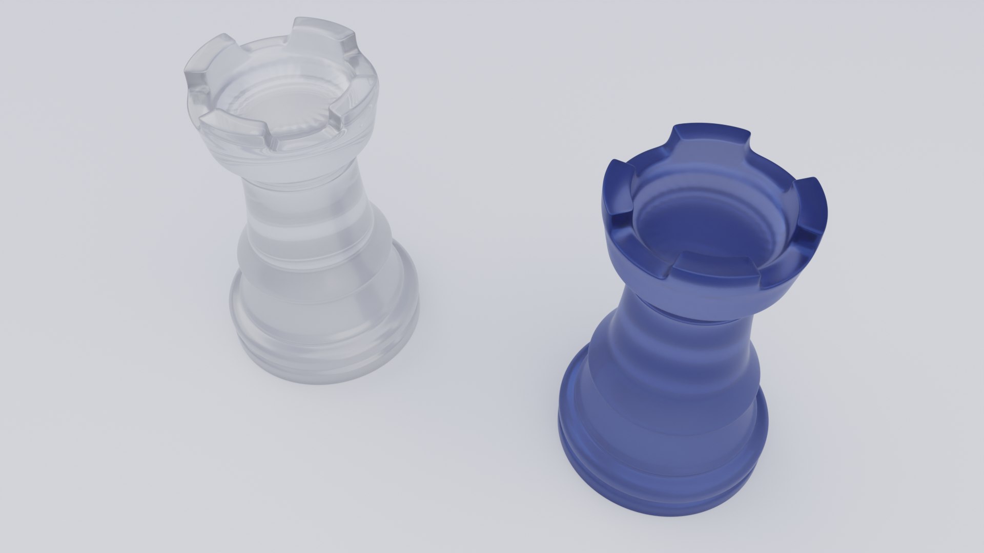 3D Rooks Frosted Glass Chess Pieces - TurboSquid 2165718