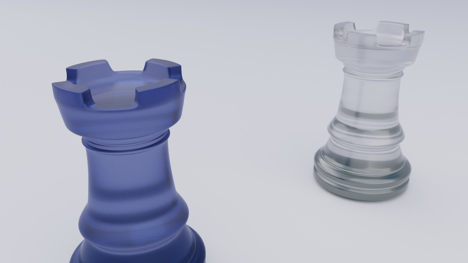 3D Rooks Frosted Glass Chess Pieces - TurboSquid 2165718