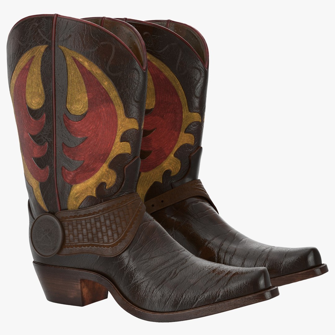 Cowboy Boots 3D model preview