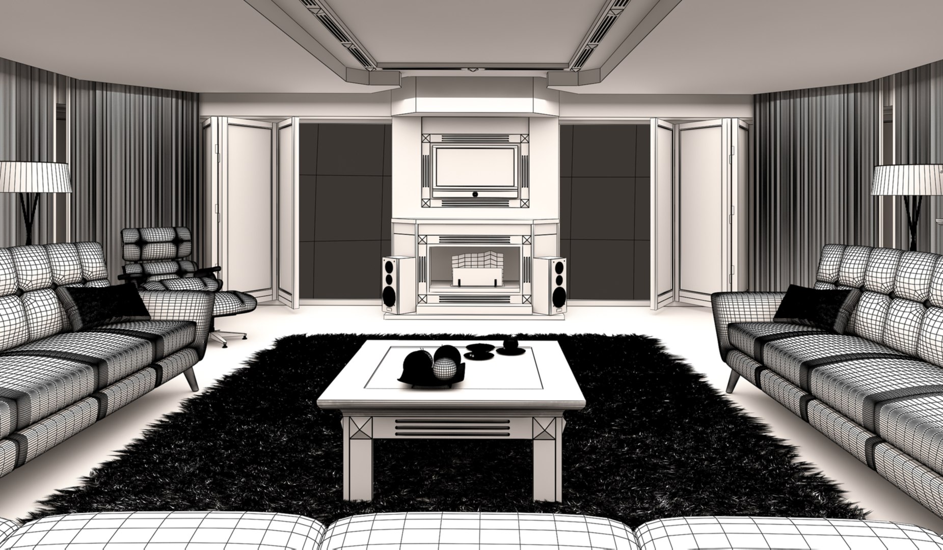 Living Room Interior Model - TurboSquid 1415711