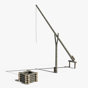 Ukrainian water well zhuravel shadoof model