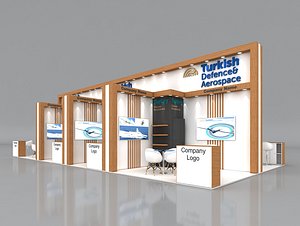 Exhibition Stand 1400x650cm Height 430 cm 4 Side Open