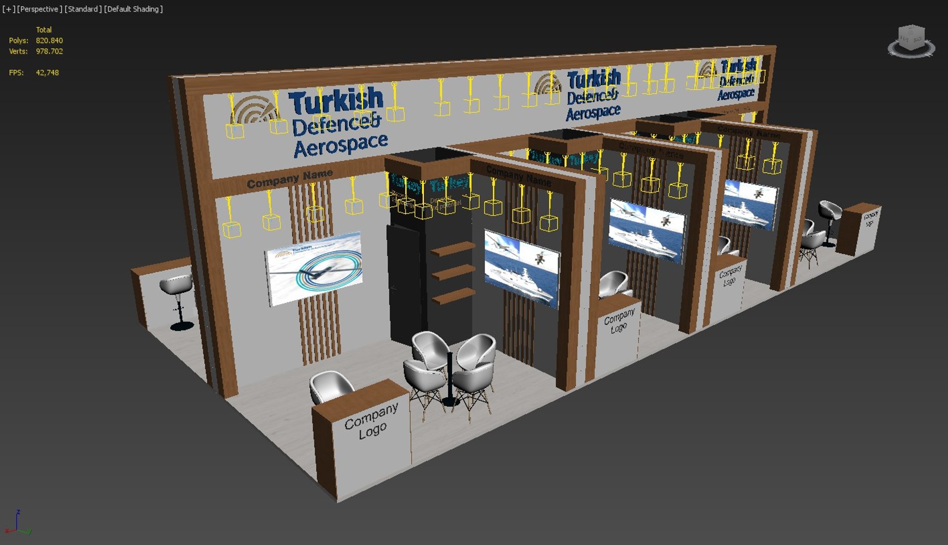 3D Stall Height 430 Cm Model - TurboSquid 1577623