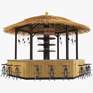 real beach bar 3D model
