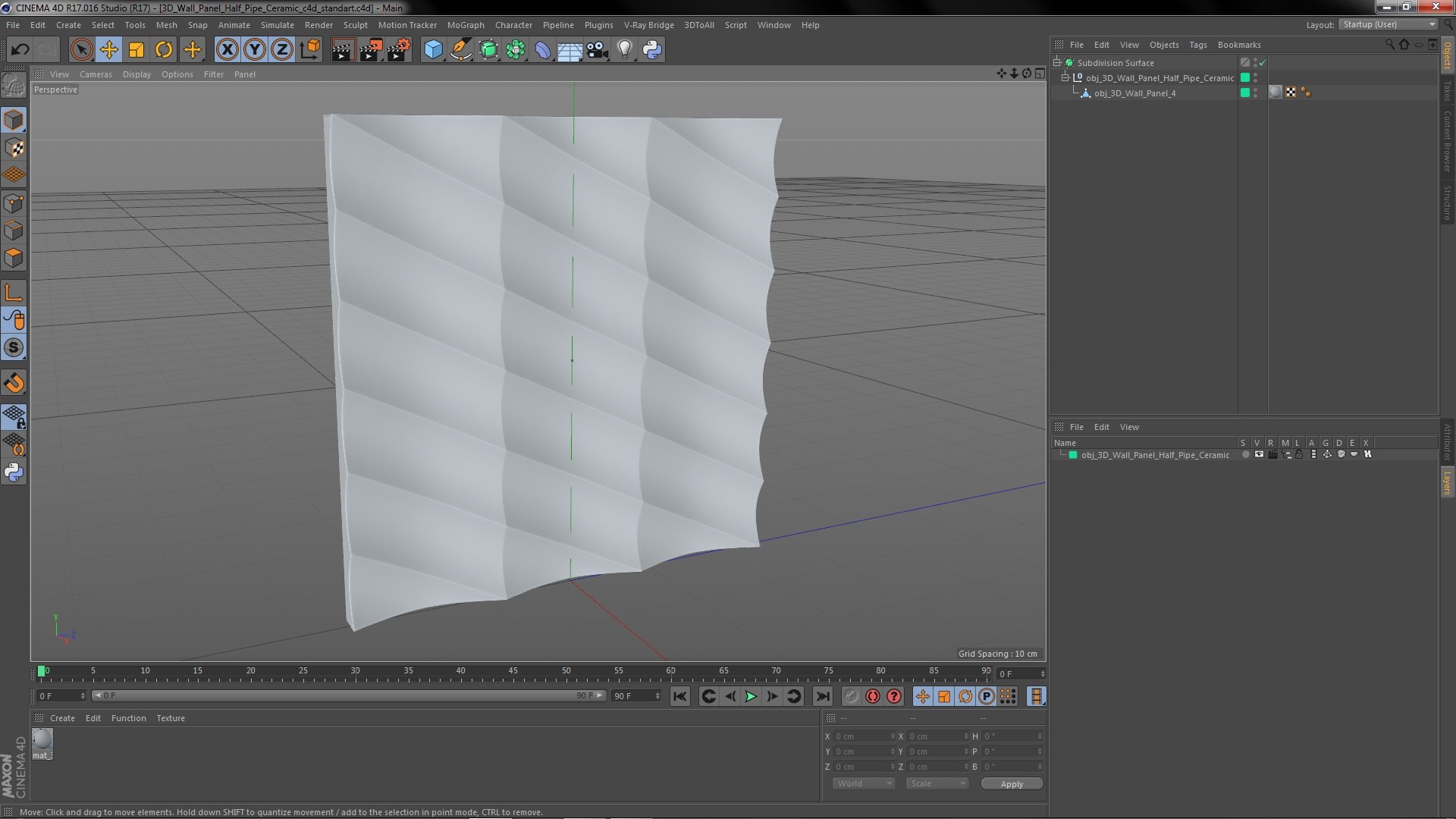 3D Wall Panel Half Pipe Ceramic model https://p.turbosquid.com/ts-thumb/Ff/MY09Ae/mi/3dwallpanelhalfpipeceramicvray3dmodel020/jpg/1654284383/1920x1080/fit_q87/0599d57bd9cae1acb224325872d79a2c3767cf26/3dwallpanelhalfpipeceramicvray3dmodel020.jpg