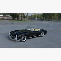 Mercedes 300SL Roadster W198 HDRI