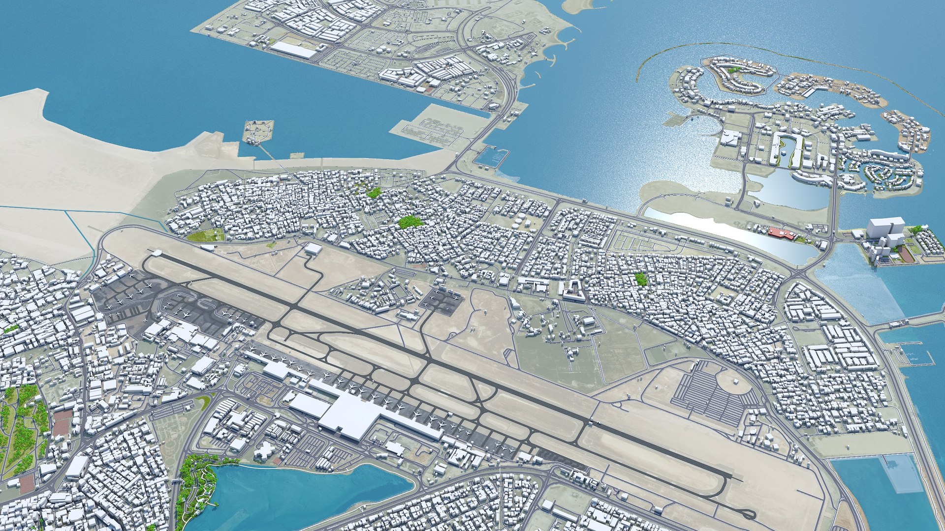 Muharraq Bahrain 3D Model - TurboSquid 2042517