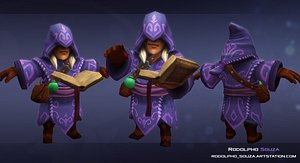 3D mini warlock model
