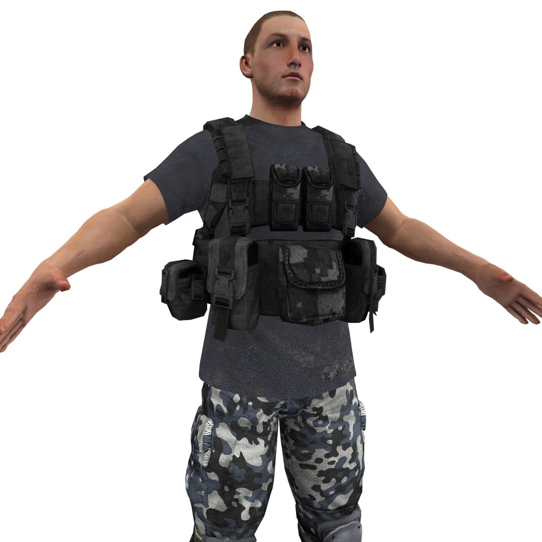 mercenary soldier 3d model
