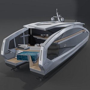 TECNOMAR CATAMARAN Luxury Power Cat 3D model
