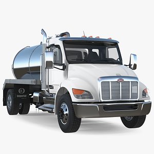 Peterbilt 537 White Vacuum Truck