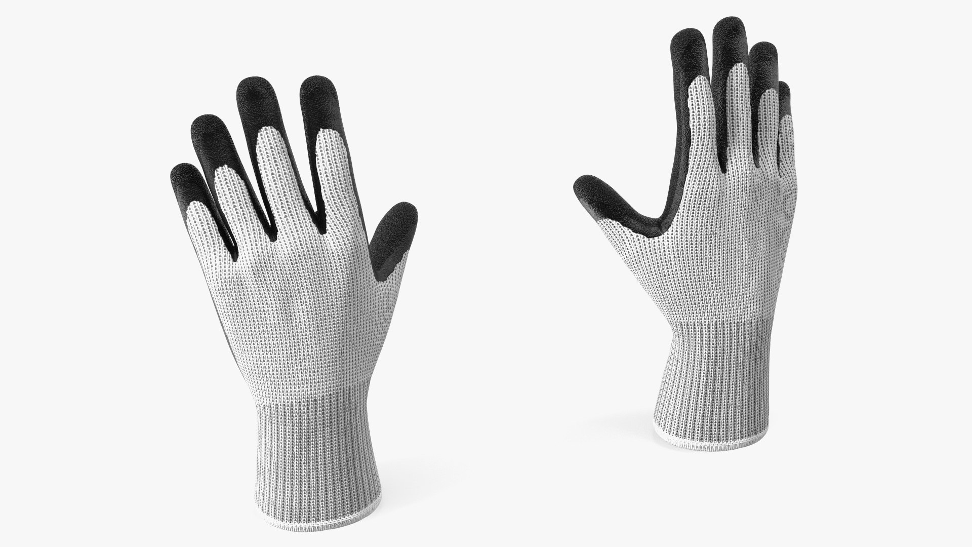 Safety Work Gloves 3D model preview