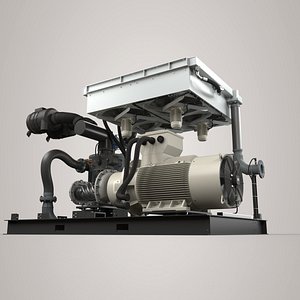Industrial Rotary Screw Air Compressor Package Detailed Air End Internal Components