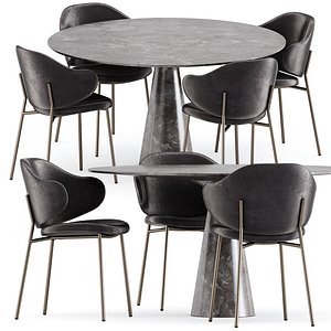 Holly chairs and Leaf table model