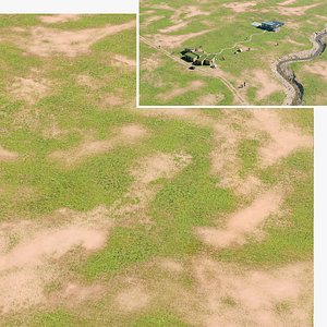 Seamless Ground Grass Area PBR Material - 15K - 8K - 4K - 2K