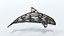 3D dolphin voronoi statue