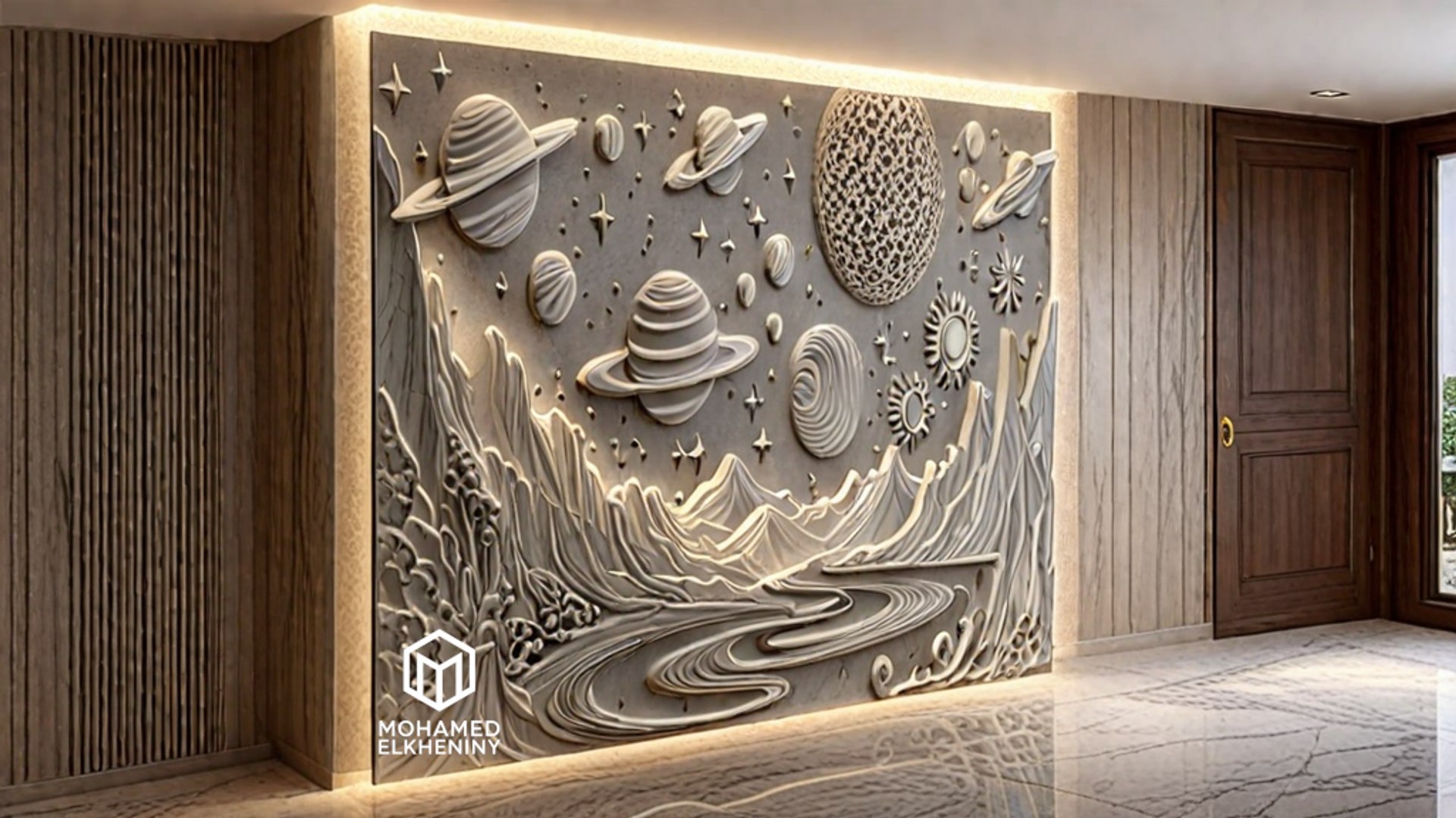 3D Modern Panel Wall Decor Set Relief Stl Mural CNC 166 - TurboSquid ...