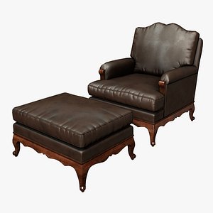 leather chair 3d obj