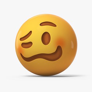 3D Emoji Woozy Face model