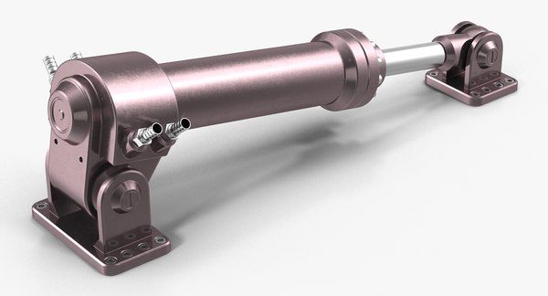 Anodized Hydraulic Cylinder D Model