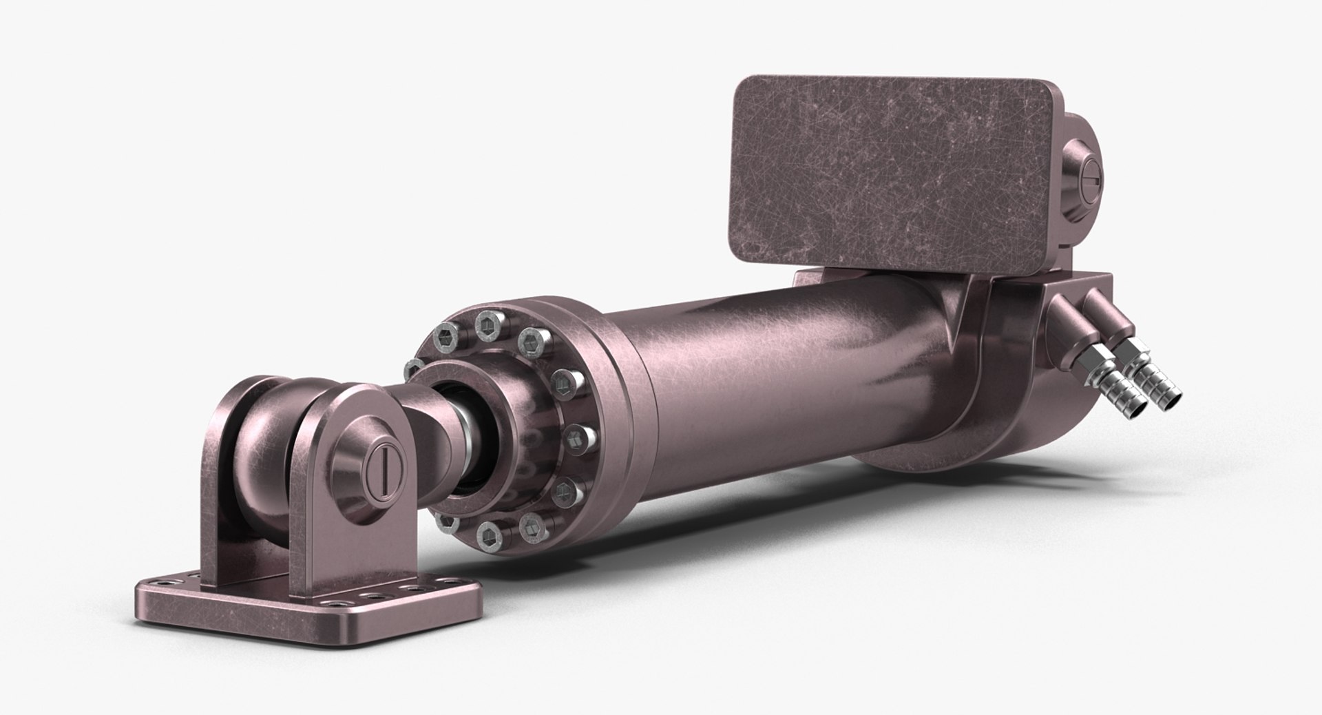 Anodized Hydraulic Cylinder 3D model preview