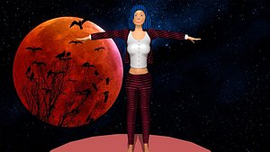 3D woman suit model
