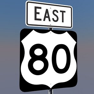 3D U.S. Highway 80 Signs