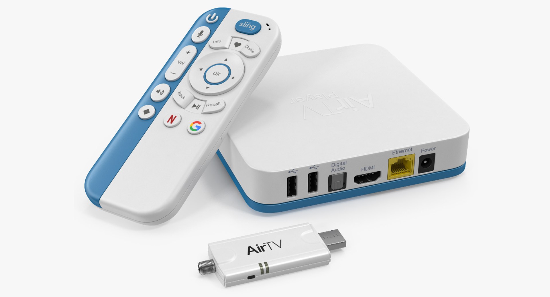 AirTV Player and Adapter 3D model preview