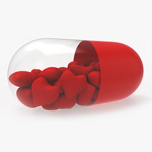capsule of hearts 3D model