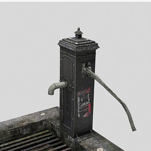 3D worn victorian hand water pump