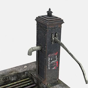 3D worn victorian hand water pump