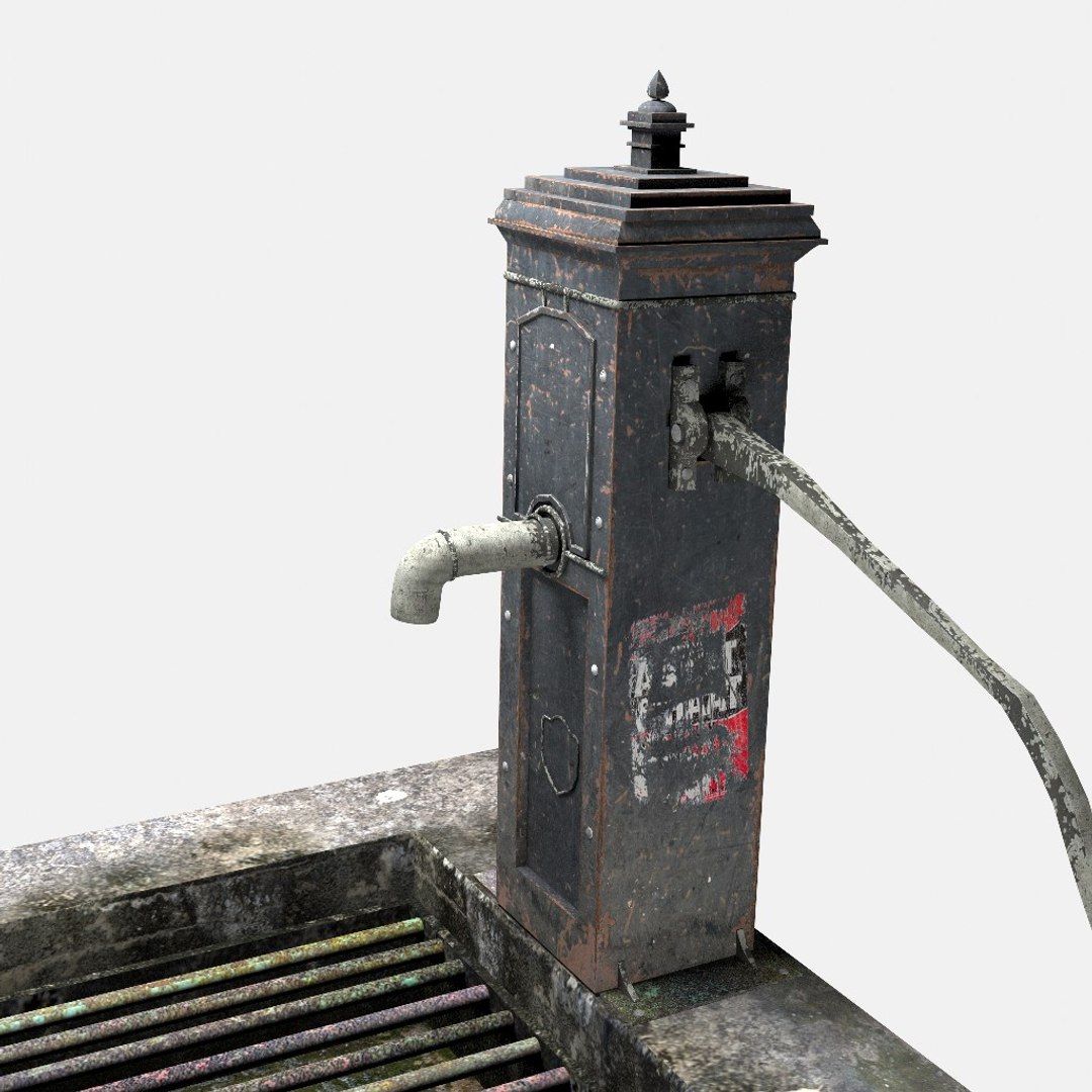 3D Worn Victorian Hand Water Pump - TurboSquid 1382013