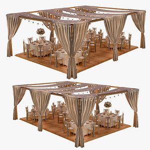 Wedding Gazebo Tent 3D Model 3D model
